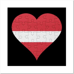 Latvian Jigsaw Puzzle Heart Design - Gift for Latvian With Latvia Roots Posters and Art